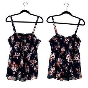 Floral Smocked Babydoll Tank